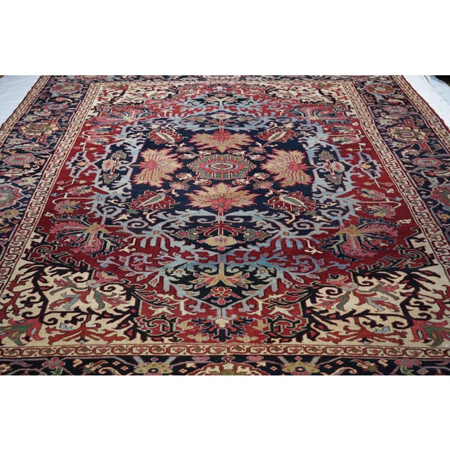 Antique Serapi Rug 9'7'' X 12'7'' For Sale - Image 9 of 12