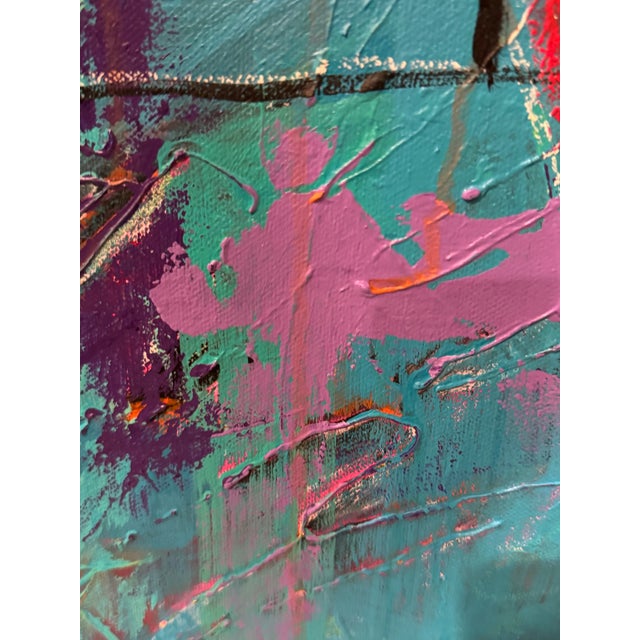 Tangerine "To the Sun" Original Abstract Painting by Devyn Nicole For Sale - Image 8 of 12