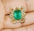 Early 21st Century GIA Certified Natural 9CTS VS F Diamond Emerald 18K Solid Gold Dinner Ring, size 5.75 For Sale - Image 5 of 5
