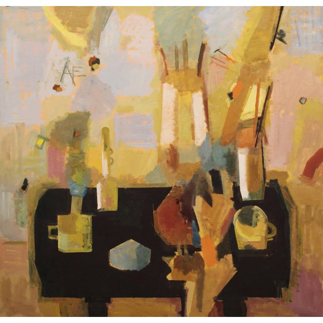 Victor Karnauh, Still Life on Black Table, Oil on Canvas For Sale - Image 8 of 8