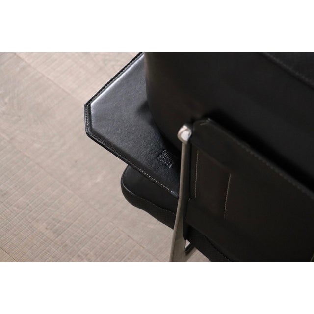 Diesis Three-Seater Sofa in Black Leather by Antonio Citterio for B&B Italia, 1970s For Sale - Image 6 of 16