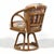 Wood Set of Six Brown Jordan Rattan Swivel Armchairs For Sale - Image 7 of 12