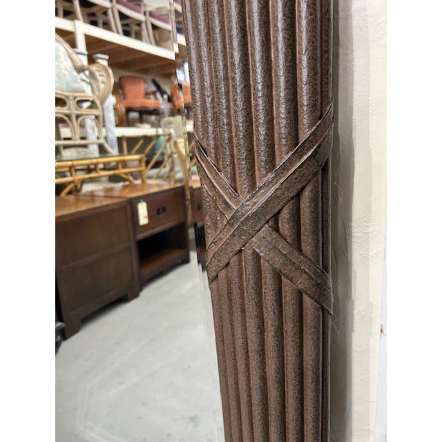 Harrison Van Horn 20th Century Harrison Van Horn Ribbon and Reed Mirror For Sale - Image 4 of 7