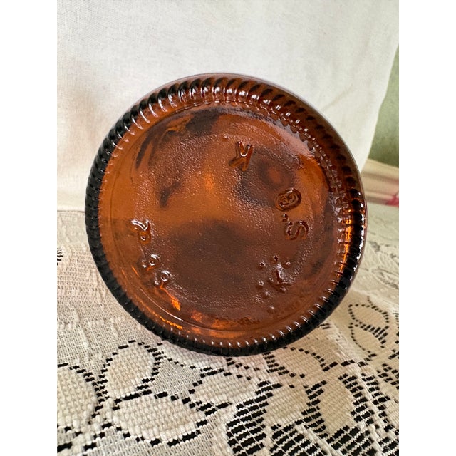 Vintage Fischer Biere d'Alsace Brown Bottle With Swing Top Cap French Beer Bottle With Embossed Image. 2 Available. For Sale - Image 4 of 4