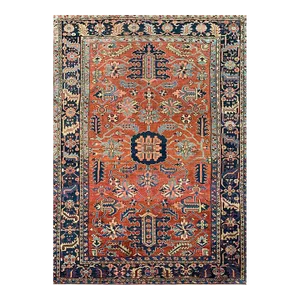 1910s Antique Persian Heriz Area Rug 8’1″ X 11’3″