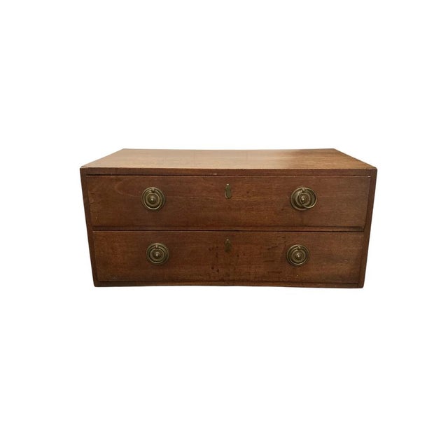Brown Small Campaign Style Chest of Drawers in Mahogany, 1890s For Sale - Image 8 of 15