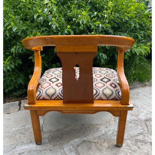 椅子 Mid Century Modern chairs by James Mont Pair of James Mont Style Lacquered Horseshoe Chairs by