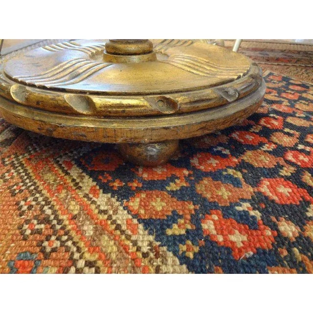 Period French Art Deco Gilt Wood Floor Lamp-Jules Leleu Inspired For Sale In Houston - Image 6 of 10