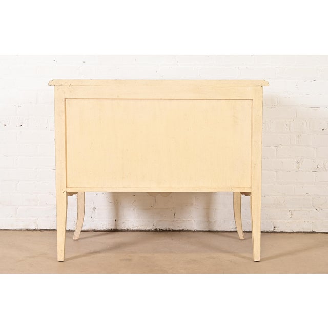 Baker Furniture French Provincial Louis XV Hand Painted Bombe Chest or Commode For Sale - Image 14 of 15