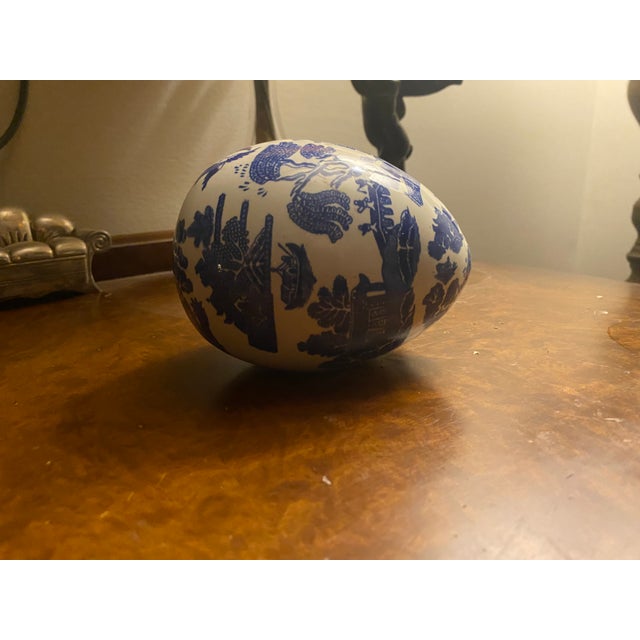 Ceramic Vintage John Ffrench Arklow Studio Pottery Egg For Sale - Image 7 of 10