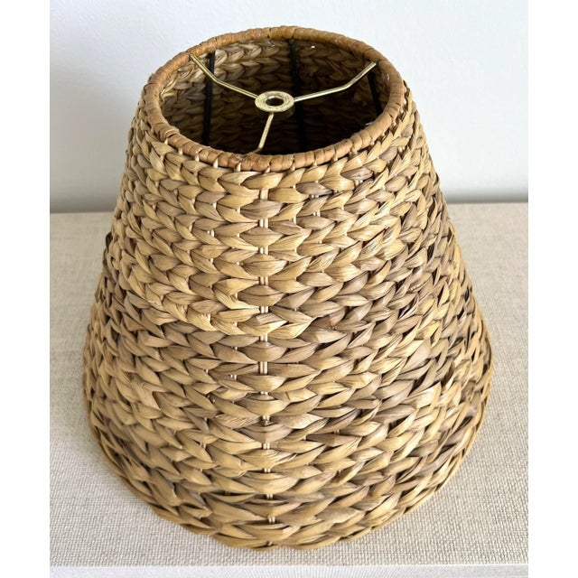 Boho Chic Water Hyacinth Empire Lamp Shade - 16” For Sale - Image 3 of 10