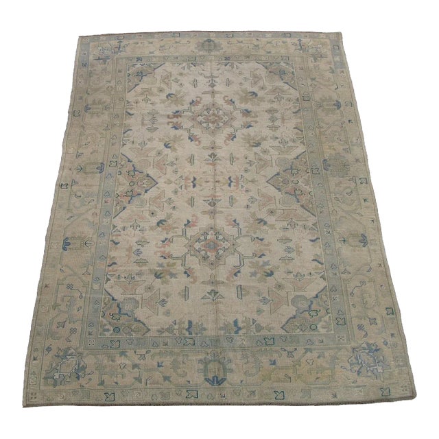 Antique Oushak Rug 9.5x6.9 For Sale