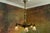Gold Art Deco French Bronze and Frosted White Glass Six-Light Chandelier, 1920 For Sale - Image 8 of 18