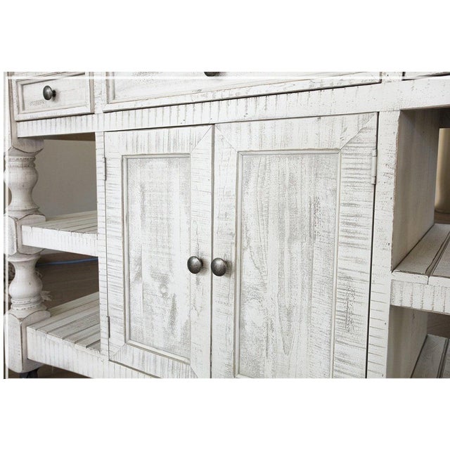 2020s Stonegate Solid Pine Wood Kitchen Island For Sale - Image 5 of 6