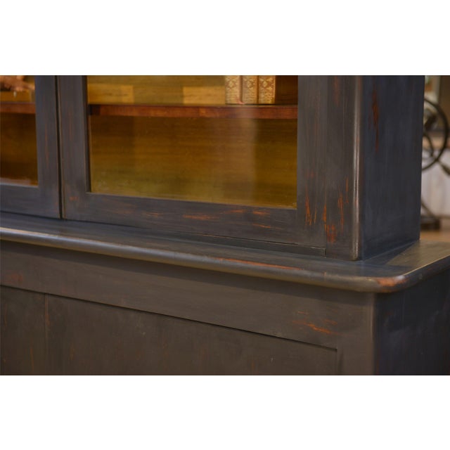 Black Large Black 2-Body Buffet, 19th Century For Sale - Image 8 of 13