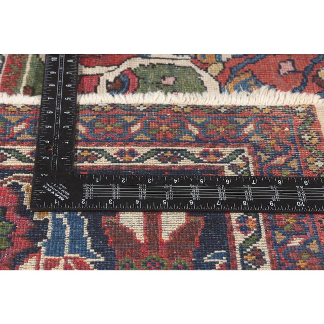 Early 20th Century Antique Persian Ivory Mahal Rug - 09'11 X 13'01 For Sale In Dallas - Image 6 of 9