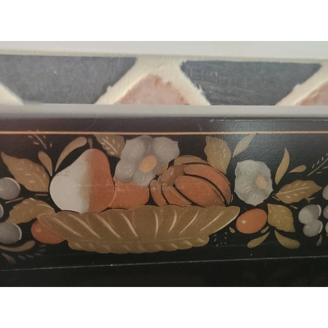 The Vintage Ethan Allen Hitchcock Stenciled Dry Sink/Buffet Is a timeless piece. It is black with a Maple top and hand...