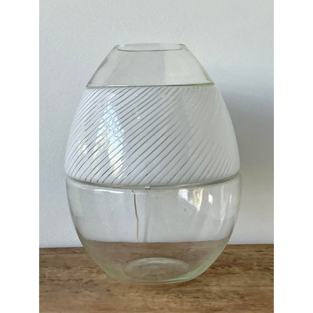 Vintage Italian Stacked Glass Lamps With Built in Vase For Sale In West Palm - Image 6 of 12