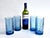 1960s Vintage Anchor Hocking Flat Iced Tea Glasses in Tartan Blueberry, Set of 4 For Sale - Image 5 of 13
