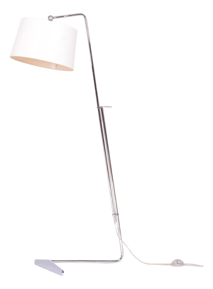 Mid-Century Modern Floor Lamp in Chrome by G. Woven, 1990s