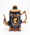 Large Blue and Gold Teapot with Orange Handle and Spout is a vibrant celebration of color, craftsmanship, and imaginative...