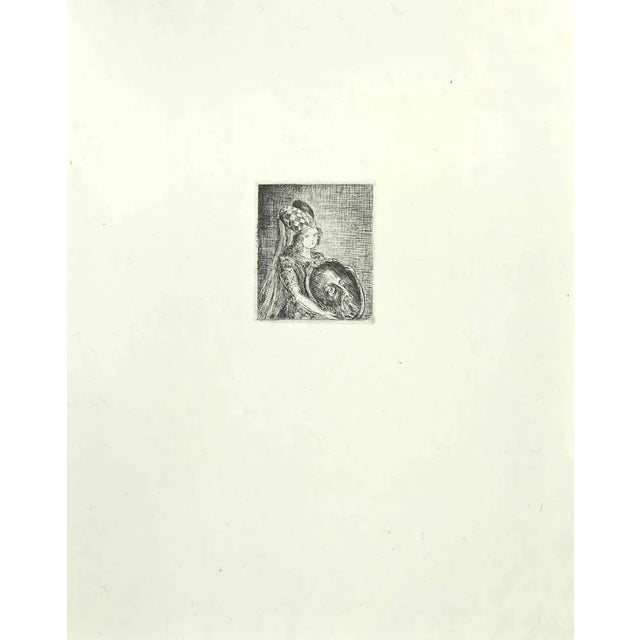 Image of Don Quixote is an etching and drypoint print on ivory-colored China paper, realized by Wladyslaw Jahl in 1951. It...