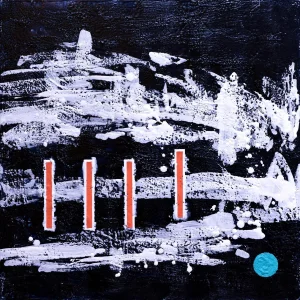 Andrew Francis "Three Horsemen And This Other Guy" Abstract Mixed Media 2019