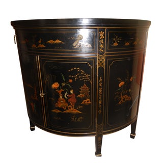 Chinese Chippendale Demilune Commode For Sale