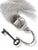 Art Deco Dove Gray Satin Key Tassel With Platinum Velvet and Gimp Details For Sale - Image 3 of 15