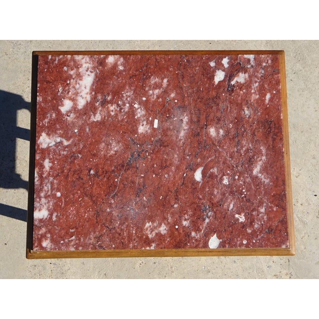 Louis XVI Bedside Table in Walnut and Marble For Sale - Image 11 of 18