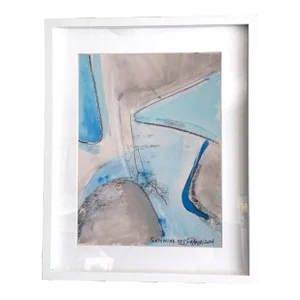 Pantomime. XXV Abstract Framed Blue Painting