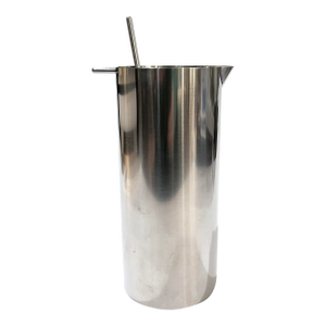 Late 20th Century Stelton Cylinda Martini Mixer With Stirrer Spoon by Arne Jacobsen