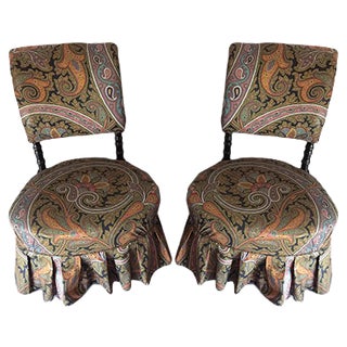 Set of Antique Napoleon III Style Children's Chairs For Sale