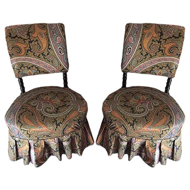 Set of Antique Napoleon III Style Children's Chairs For Sale