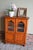 Antique Oak Wooden Display Cabinet For Sale - Image 9 of 10