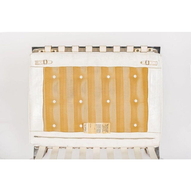 Mid Century White Barcelona Chairs by Mies Van Der Rohe for Knoll, 1970s For Sale - Image 10 of 17