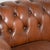 Mid 20th Century 20th Century Vintage Brown Leather Chesterfield Two Seat Sofa Loveseat From Denmark For Sale - Image 5 of 14