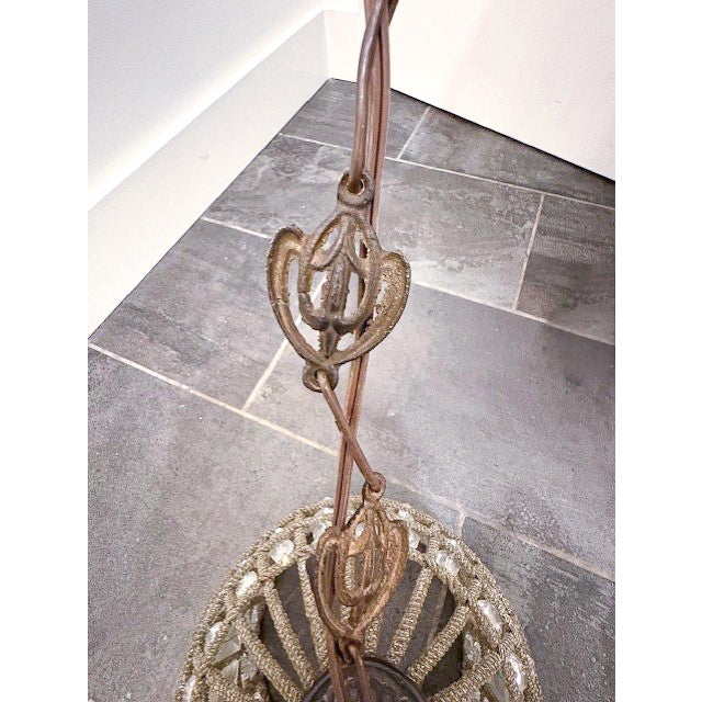 Eloquence Crystal Beaded Birdcage Pendant Light For Sale - Image 4 of 6