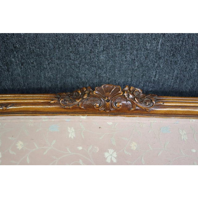 Early 20th Century Louis XV Style Floral Carved Walnut Sofa For Sale - Image 5 of 10