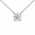 Contemporary 14K White Gold 1.00 Cttw Lab Grown Diamond Solitaire Pendant For Sale - Image 3 of 4