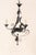 Vintage French Iron 3-Light Chandelier For Sale - Image 9 of 11
