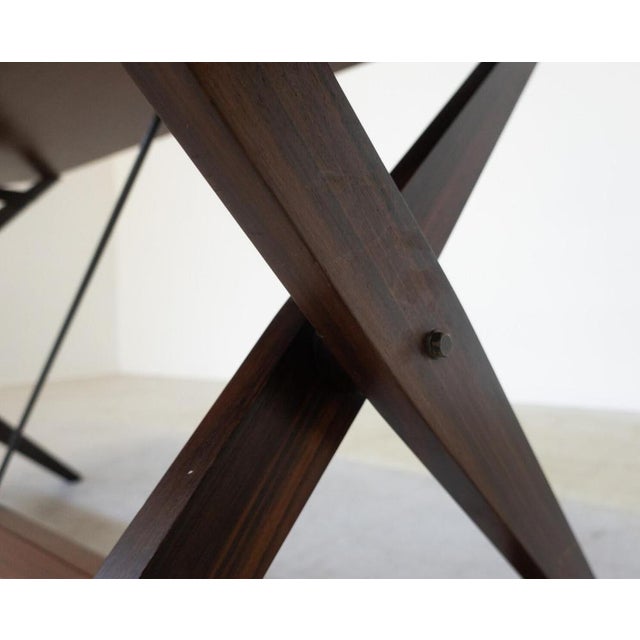 Wood Mid-Century Modern TL2 Cavalletto Desk or Dining Table attributed to Franco Albini for Poggi, 1950s For Sale - Image 7 of 9