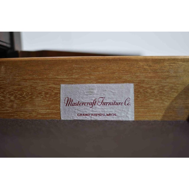 Mid Century Hollywood Regency Burl Wood Credenza by Mastercraft For Sale - Image 11 of 12