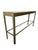 Striking vintage Baker Furniture console table, circa 1980s, featuring a sophisticated tessellated top paired with a...