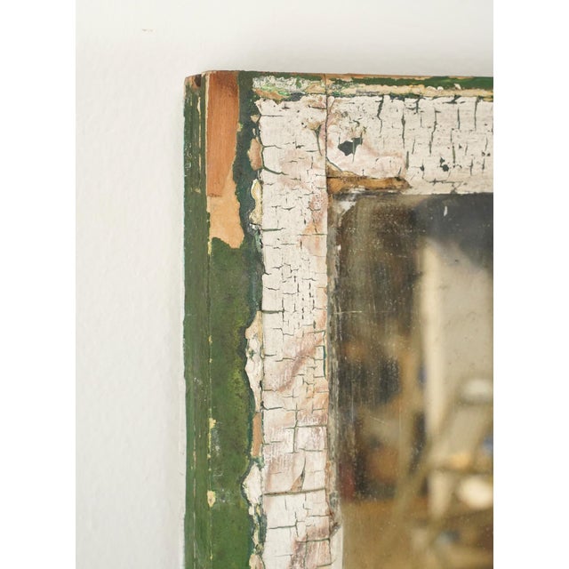Handcrafted Silver Glass Window Wall Mirror 31.625 X 57.375 In. For Sale - Image 4 of 7