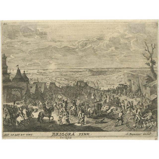 Anton Joseph von Prenner or von Brenner, After a Painting in the Gallery of Paintings, Vienna, Austria, 1730, Print For Sale