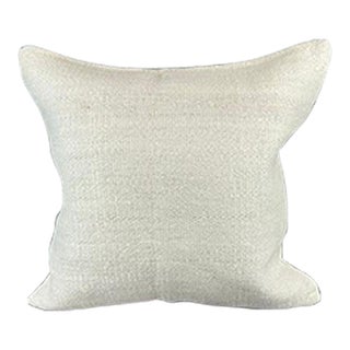 20 x 20 Hemp Pillow Turkish Cushion Natural Grayish White Pillow Cushion Cover For Sale