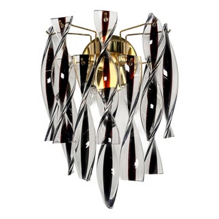 Murano Wall Sconces with Amethyst Glasses, 1990s, Set of 2 For Sale