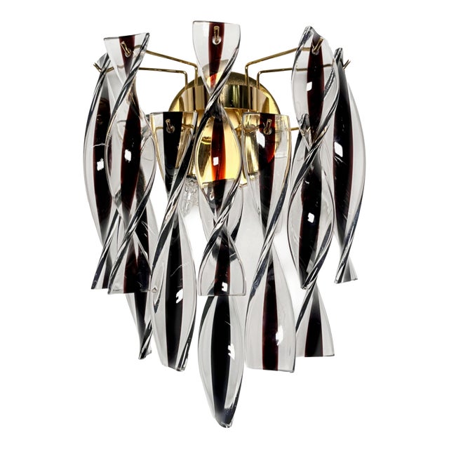 Murano Wall Sconces with Amethyst Glasses, 1990s, Set of 2 For Sale