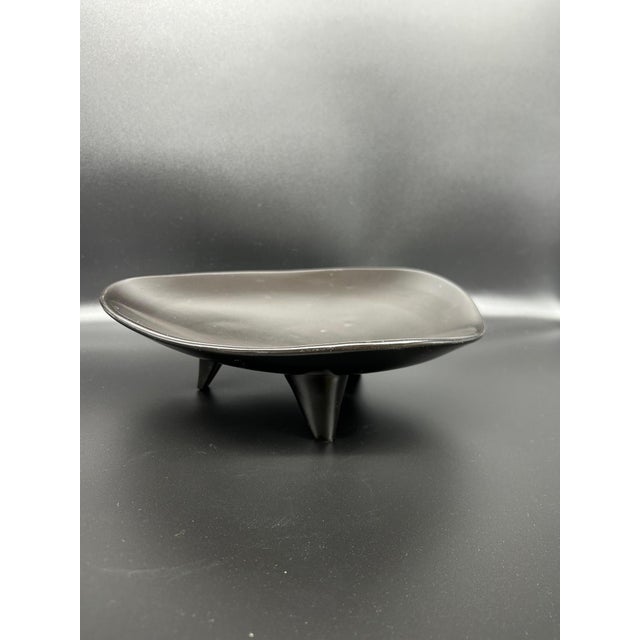 Black Ceramic Bowl, 1950s For Sale - Image 6 of 8